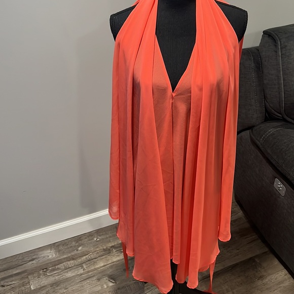 Sheer Blouse high-low size 2x - Picture 6 of 8